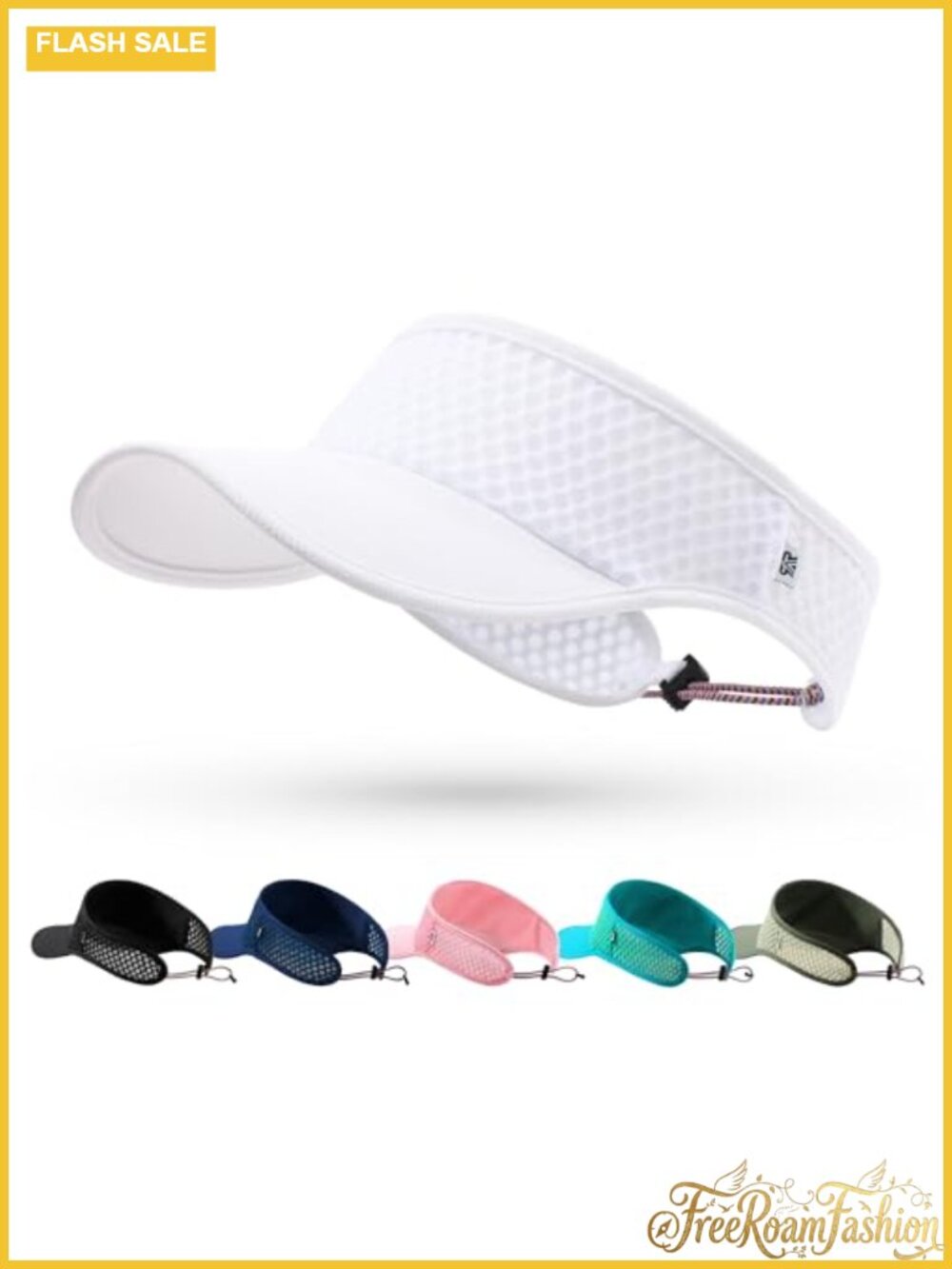 Mesh Breathable Sports Visor Adjustable Lightweight Quick Dry Sun Hat